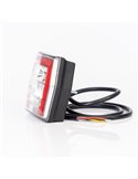 Piloto trasero LED universal FT-120 T con cable 1m, 4 funciones, 12–36V IP68