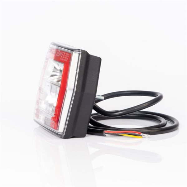 Piloto trasero LED universal FT-120 T con cable 1m, 4 funciones, 12–36V IP68