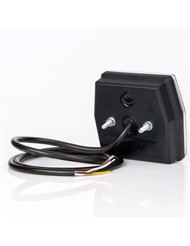 Piloto trasero LED universal FT-120 T con cable 1m, 4 funciones, 12–36V IP68