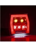 Piloto trasero LED universal FT-120 T con cable 1m, 4 funciones, 12–36V IP68