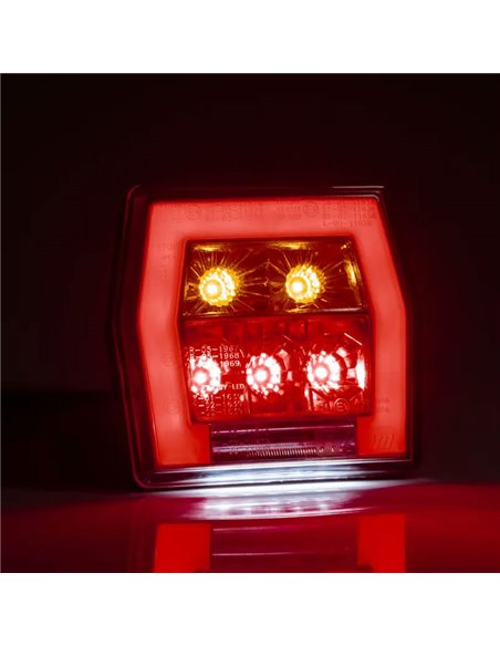 Feu arrière LED universel FT-120 T avec câble de 1 m, 4 fonctions, 12–36 V IP68