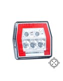 Piloto trasero LED universal FT-120 T BAJONET 5 pin, 4 funciones 12–36V IP68