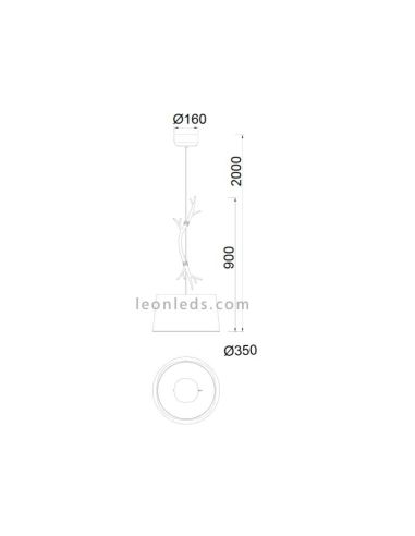 Lámpara Colgante de Techo Rústica Serie Sabina 6179 de Mantra | Leonleds Iluminación