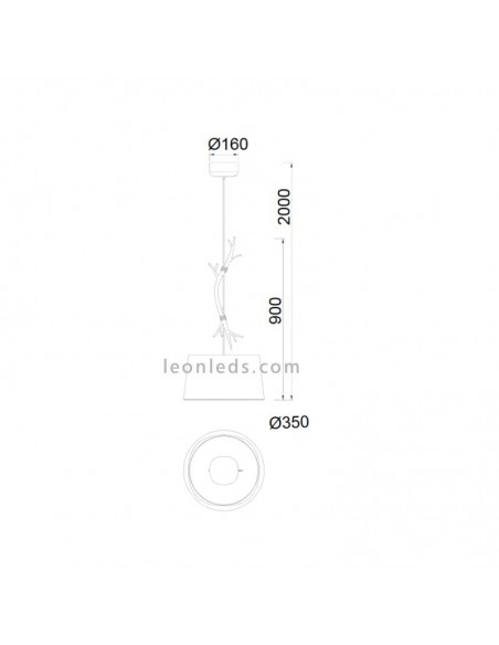 Lámpara Colgante de Techo Rústica Serie Sabina 6179 de Mantra | Leonleds Iluminación