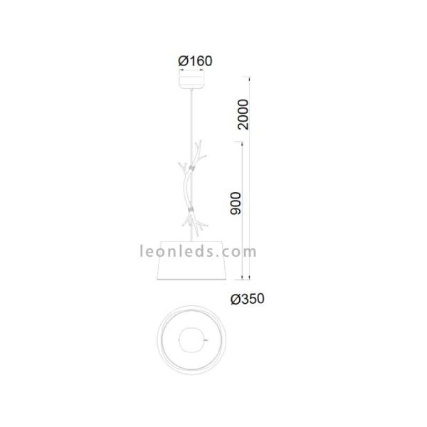 Lámpara Colgante de Techo Rústica Serie Sabina 6179 de Mantra | Leonleds Iluminación