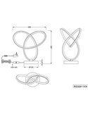 Lámpara LED de sobremesa con cable LANDO 8W 850lm, blanco natural 4000K IP20 Negro