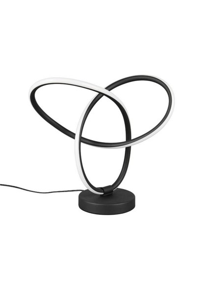 Lámpara LED de sobremesa con cable LANDO 8W 850lm, blanco natural 4000K IP20 Negro