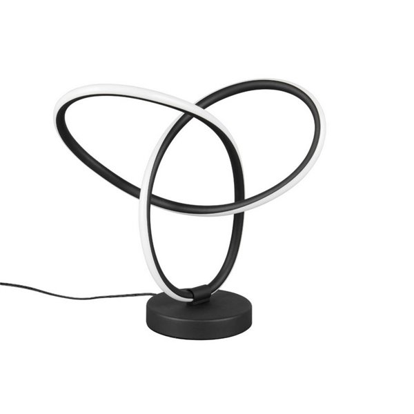 Lampe de table LED LANDO 8 W 850 lm avec câble, blanc naturel 4 000 K, IP20, noir