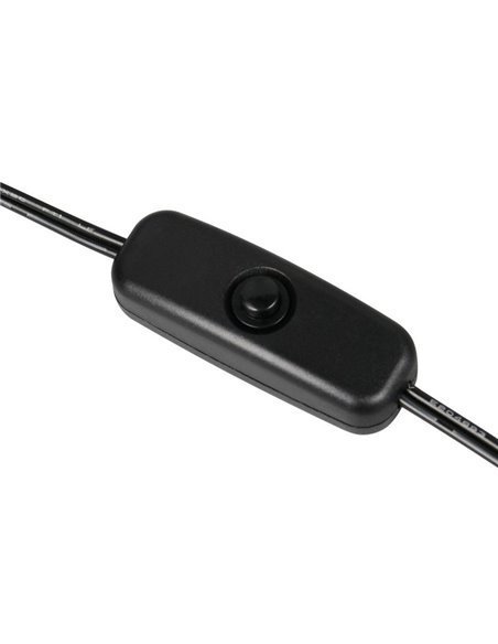 Lámpara LED de sobremesa con cable LANDO 8W 850lm, blanco natural 4000K IP20 Negro