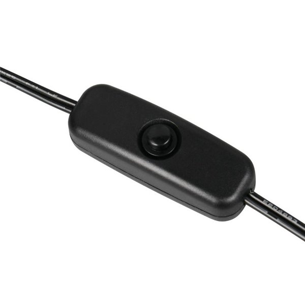 Lámpara LED de sobremesa con cable LANDO 8W 850lm, blanco natural 4000K IP20 Negro