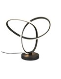 Lampe de table LED LANDO 8 W 850 lm avec câble, blanc naturel 4 000 K, IP20, noir
