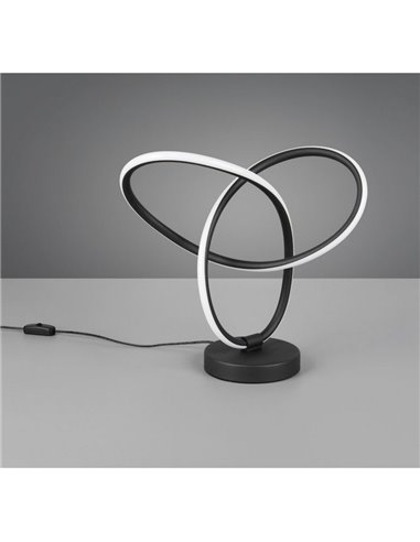 Lámpara LED de sobremesa con cable LANDO 8W 850lm, blanco natural 4000K IP20 Negro