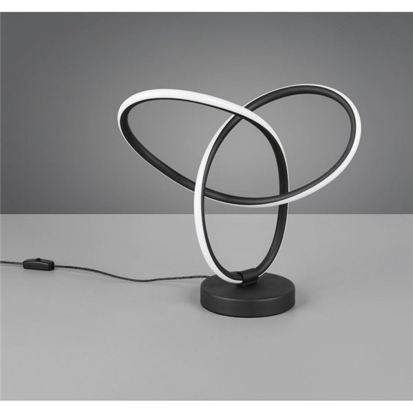 Lámpara LED de sobremesa con cable LANDO 8W 850lm, blanco natural 4000K IP20 Negro