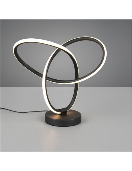 Lámpara LED de sobremesa con cable LANDO 8W 850lm, blanco natural 4000K IP20 Negro