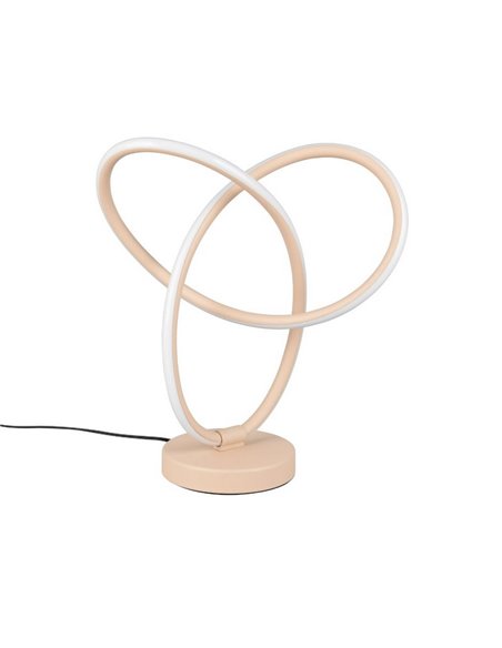 Lámpara LED de mesa con aros entrelazados LANDO 8W 850lm, blanco natural 4000K IP20 Beige