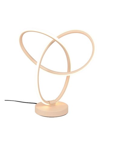 Lampe de table LED LANDO 8W 850lm avec anneaux entrelacés, blanc naturel 4000K IP20 Beige