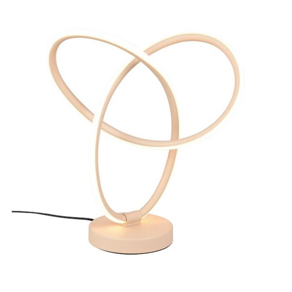 Lampe de table LED LANDO 8W 850lm avec anneaux entrelacés, blanc naturel 4000K IP20 Beige