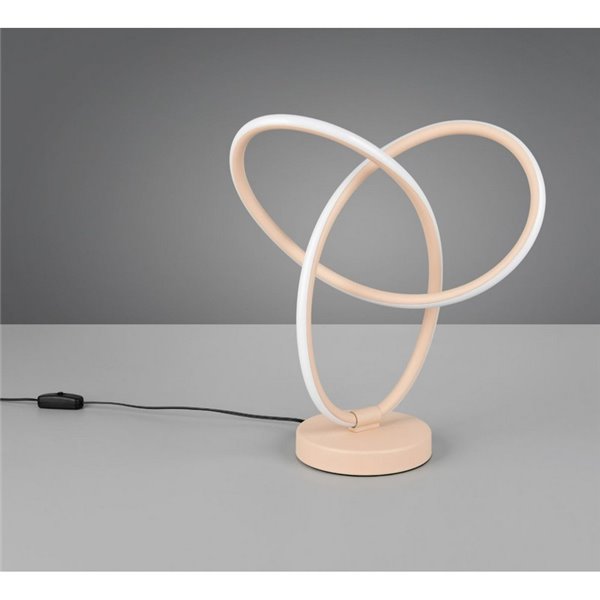 Lámpara LED de mesa con aros entrelazados LANDO 8W 850lm, blanco natural 4000K IP20 Beige