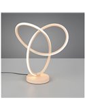 Lampe de table LED LANDO 8W 850lm avec anneaux entrelacés, blanc naturel 4000K IP20 Beige