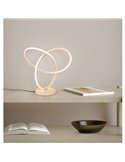 Lámpara LED de mesa con aros entrelazados LANDO 8W 850lm, blanco natural 4000K IP20 Beige