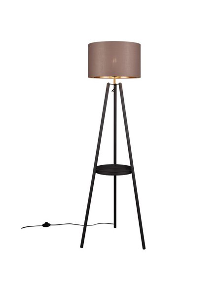 Lampadaire COLETTE, interrupteur à pied, ampoule non incluse 1x E27 max. 60W IP20 Noir