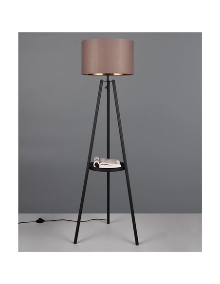 Lampadaire COLETTE, interrupteur à pied, ampoule non incluse 1x E27 max. 60W IP20 Noir