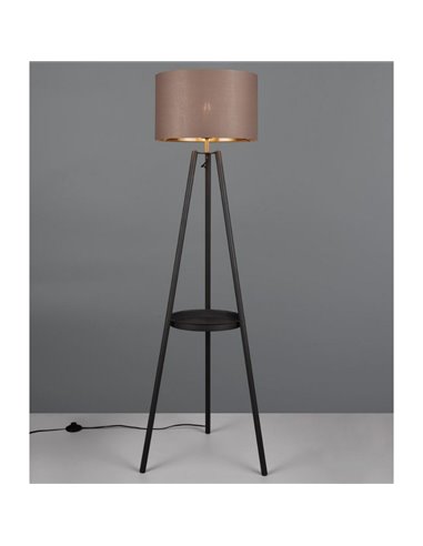 Lampadaire COLETTE, interrupteur à pied, ampoule non incluse 1x E27 max. 60W IP20 Noir