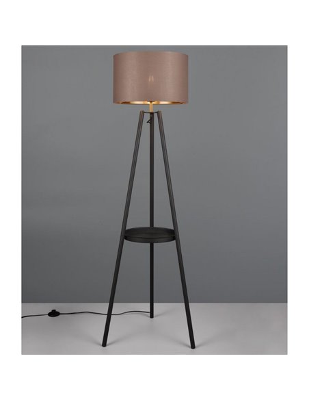 Lampadaire COLETTE, interrupteur à pied, ampoule non incluse 1x E27 max. 60W IP20 Noir