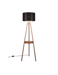 Lampadaire COLETTE avec plateau, interrupteur à pied, ampoule non incluse 1x E27 max. 60W IP20 Cuivre