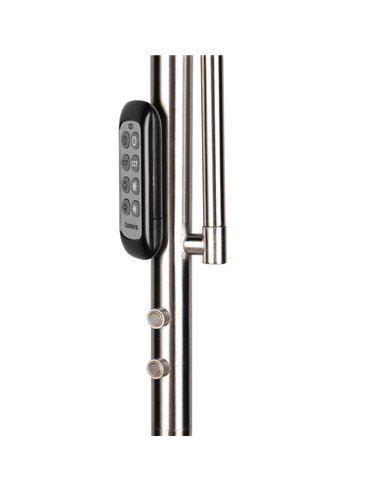 Lámpara de pie LED PALERMO altura 183cm, 5/18W 500/2000Lm regulable con mando incluido, IP20 Níquel
