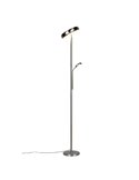 Lampadaire LED PALERMO, hauteur 183 cm, 5/18 W 500/2000 lm, dimmable avec télécommande incluse, IP20, nickel