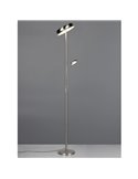 Lampadaire LED PALERMO, hauteur 183 cm, 5/18 W 500/2000 lm, dimmable avec télécommande incluse, IP20, nickel
