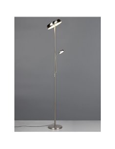 Luminária de chão LED PALERMO, altura 183cm, 5/18W 500/2000Lm, regulável com controlo remoto incluído, IP20, níquel 2