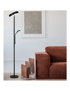Lámpara de pie LED PALERMO altura 183cm, 5/18W 500/2000Lm regulable 3000+4000+6500K IP20 Negro 2