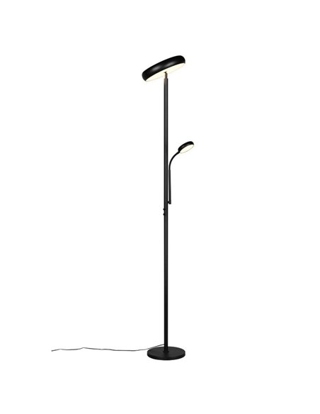 Lámpara de pie LED PALERMO altura 183cm, 5/18W 500/2000Lm regulable 3000+4000+6500K IP20 Negro