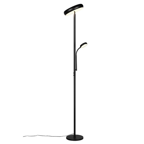 Lámpara de pie LED PALERMO altura 183cm, 5/18W 500/2000Lm regulable 3000+4000+6500K IP20 Negro