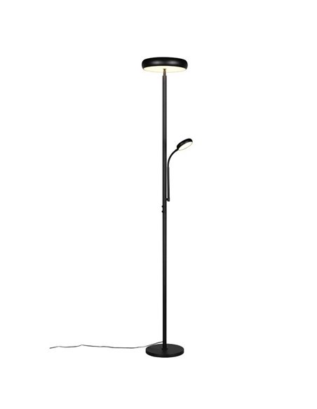 Lámpara de pie LED PALERMO altura 183cm, 5/18W 500/2000Lm regulable 3000+4000+6500K IP20 Negro
