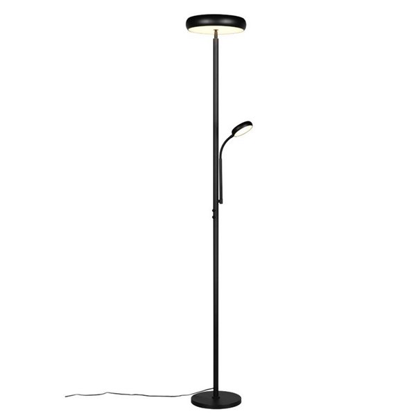 Lámpara de pie LED PALERMO altura 183cm, 5/18W 500/2000Lm regulable 3000+4000+6500K IP20 Negro