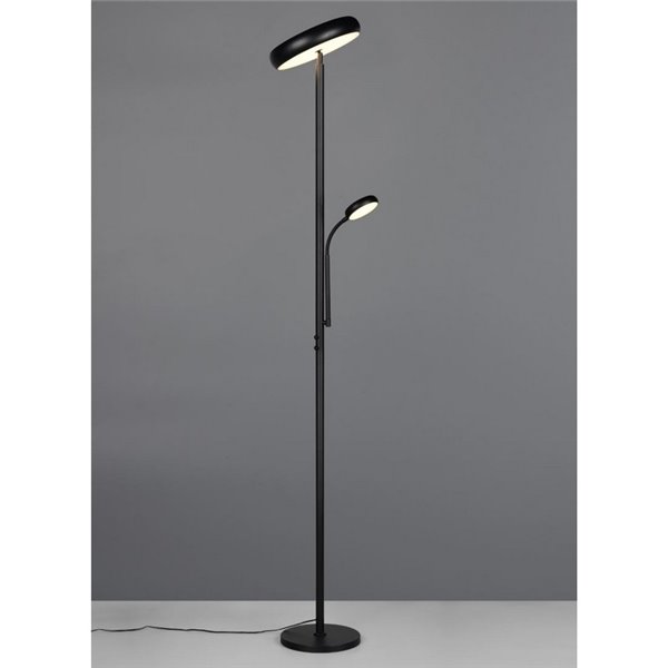 Luminária de chão LED PALERMO, altura 183 cm, 5/18W 500/2000Lm regulável 3000+4000+6500K IP20 Preto