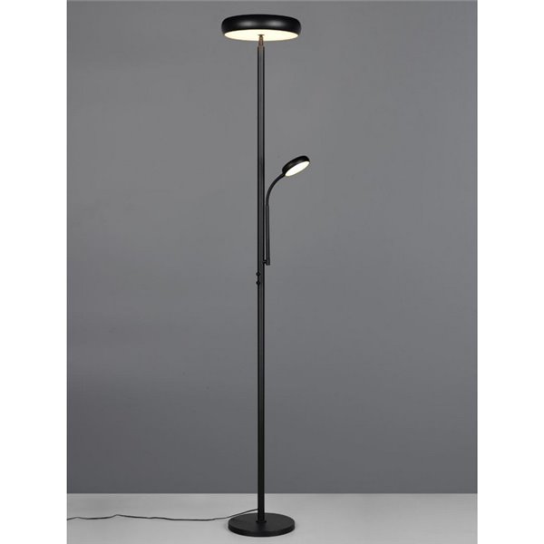 Lámpara de pie LED PALERMO altura 183cm, 5/18W 500/2000Lm regulable 3000+4000+6500K IP20 Negro