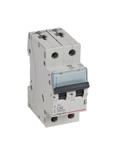 Interruptor magnetotérmico Legrand TX³ 403610, C40, 2P, 6 kA, 230/400 V