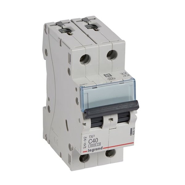Interruptor magnetotérmico Legrand TX³ 403610, C40, 2P, 6 kA, 230/400 V