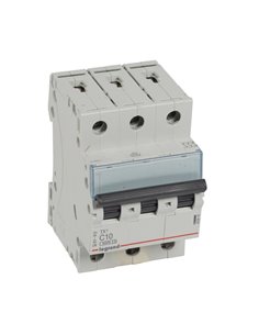 Legrand TX³ 403615, 3P, C10, 6 kA, 400 V, interruptor termomagnético