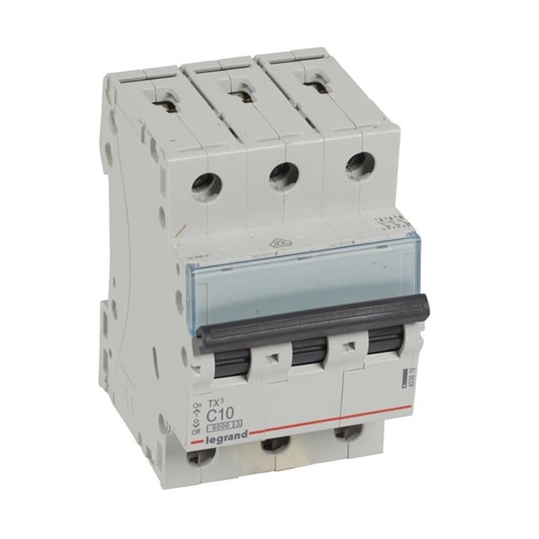 Interruptor magnetotérmico Legrand TX³ 403615, 3P, C10, 6 kA, 400 V