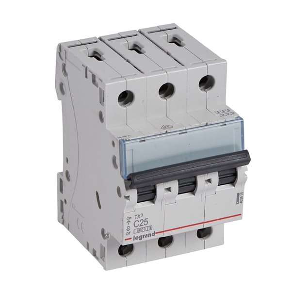Interruptor magnetotérmico Legrand TX³ 403618, 3P, C25, 6 kA, 400 V