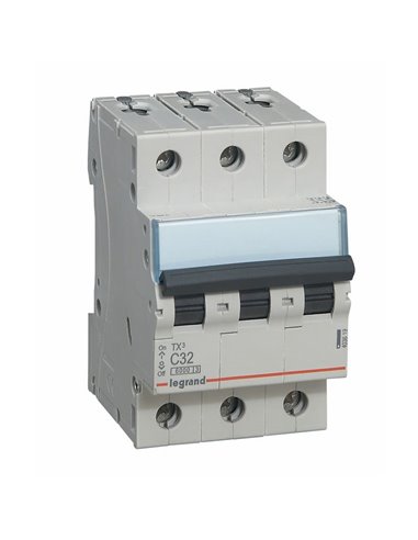 Legrand TX³ 403619, 3P, C32, 6 kA, 400 V, interrupteur magnétothermique