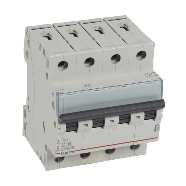 Interruptor magnetotérmico Legrand TX³ 403626, 4P, C16, 6 kA, 400 V