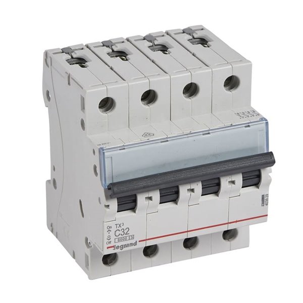Interruptor magnetotérmico Legrand TX³ 403629, 4P, C32, 6 kA, 400 V