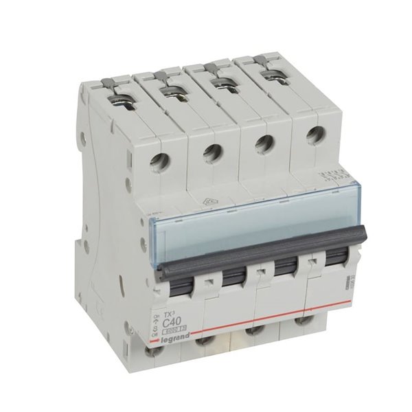 Interruptor magnetotérmico Legrand TX³ 403630, 4P, C40, 6 kA, 400 V