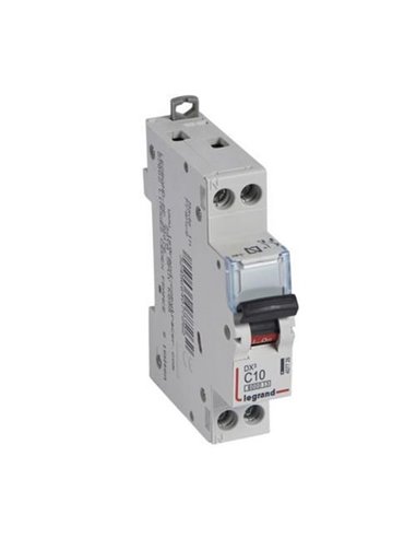 Interruptor magnetotérmico Legrand DX³ 407726E, P+N, C10, 6/10 kA, 230 V, 1 módulo
